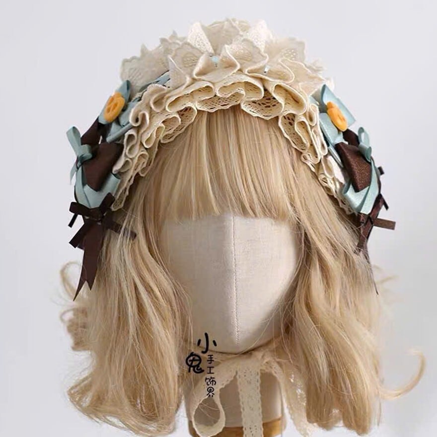 ヘアアクセサリー チョコミント ヘアバンド クマちゃん ビスケット