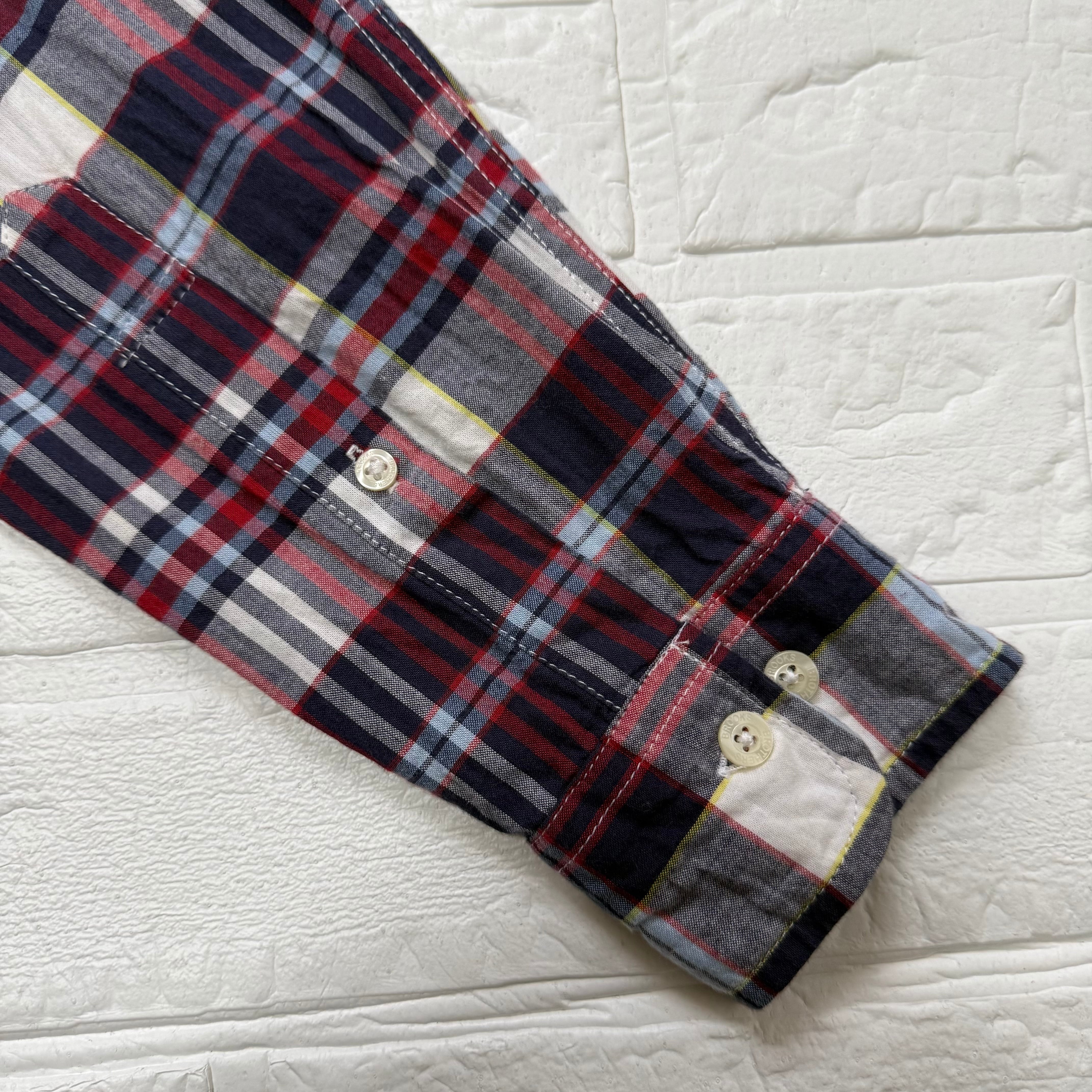Brooks Brothers マドラスチェック ボタンダウンシャツ レッド