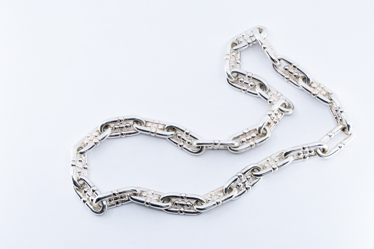 C-058 BP chain link necklace(cross)(25コマ)(約46cm)