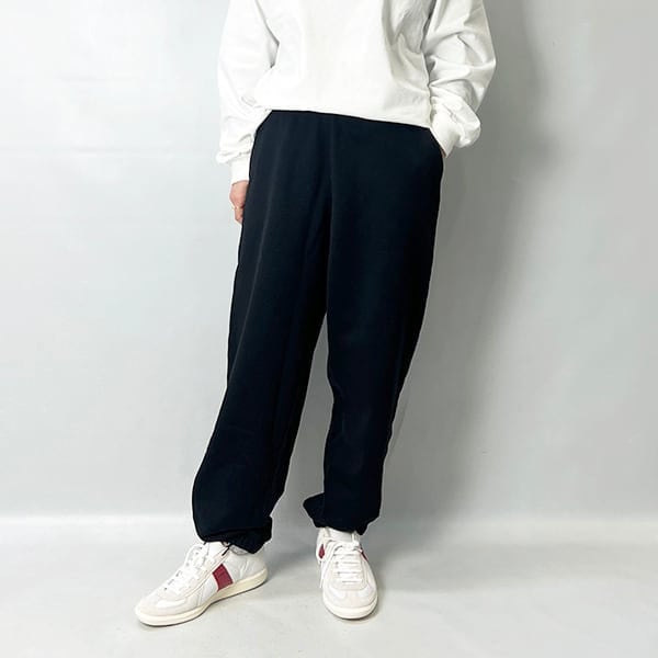 awasa アワサ スーピマエイジングコットンスウェットパンツ black aws3