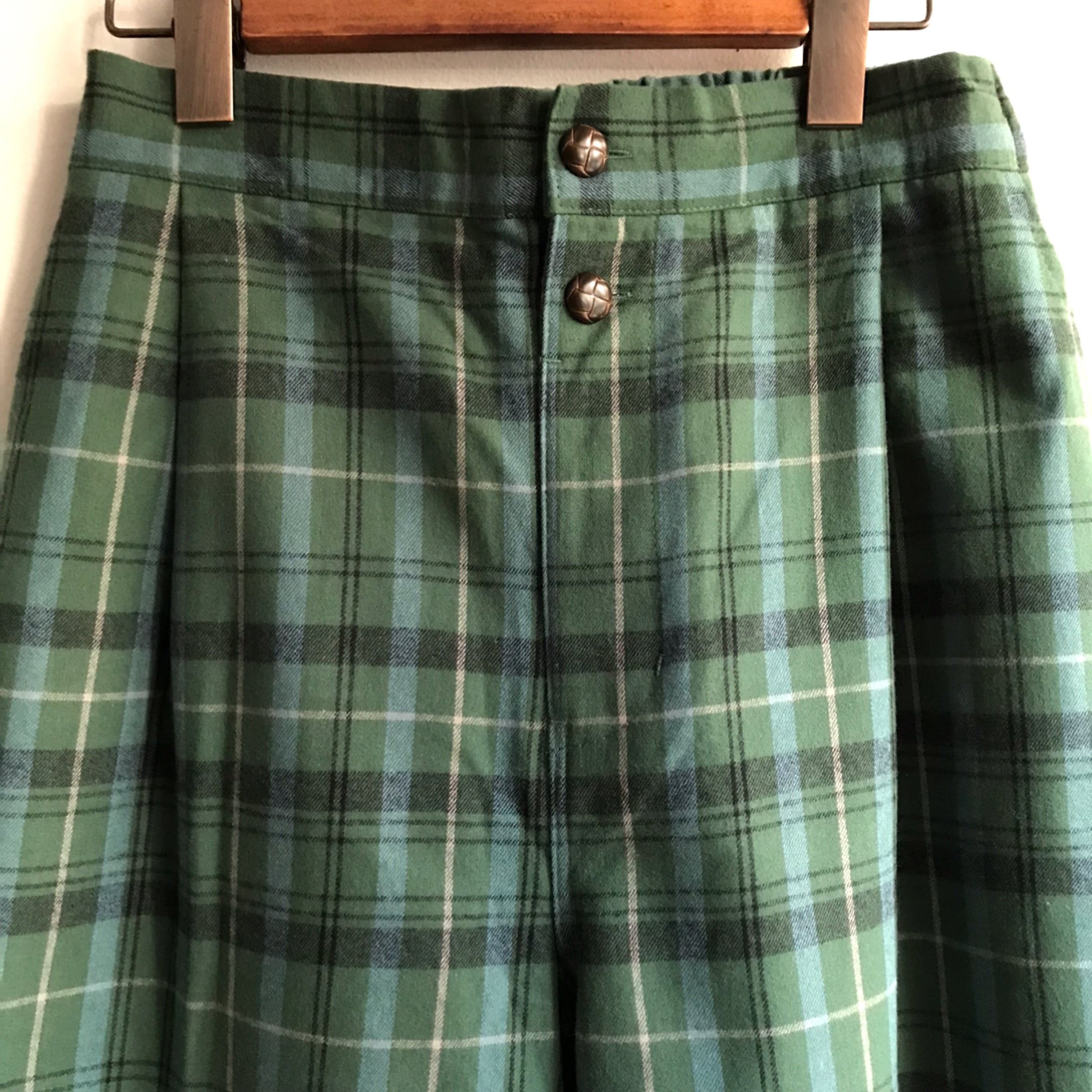 NORTHERN TRUCK 】綿100％ フロントタックリラクシーチェックパンツ