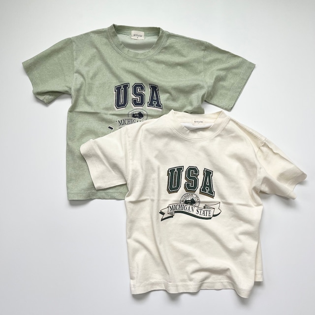 【即納】USA tee 23su (韓国子供服 USAプリントT)