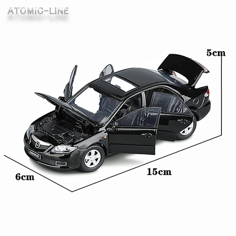 マツダ MAZDA6 1/32 ミニカー 全4色 ヘッドライト点灯 合金モデル 模型
