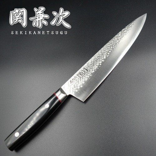 関兼次 牛刀 PRO・J 230mm VG10 鎚目 ペーパー黒マイカルタ