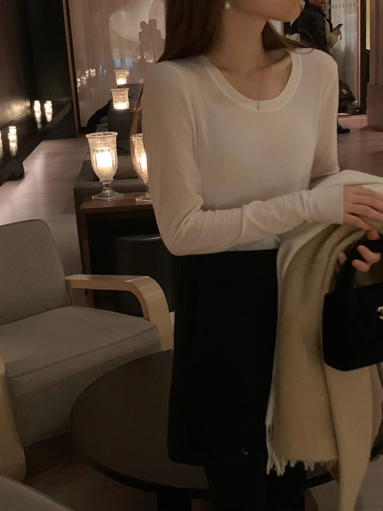 (予約) ounce / Shea layered long sleeve tee 3color