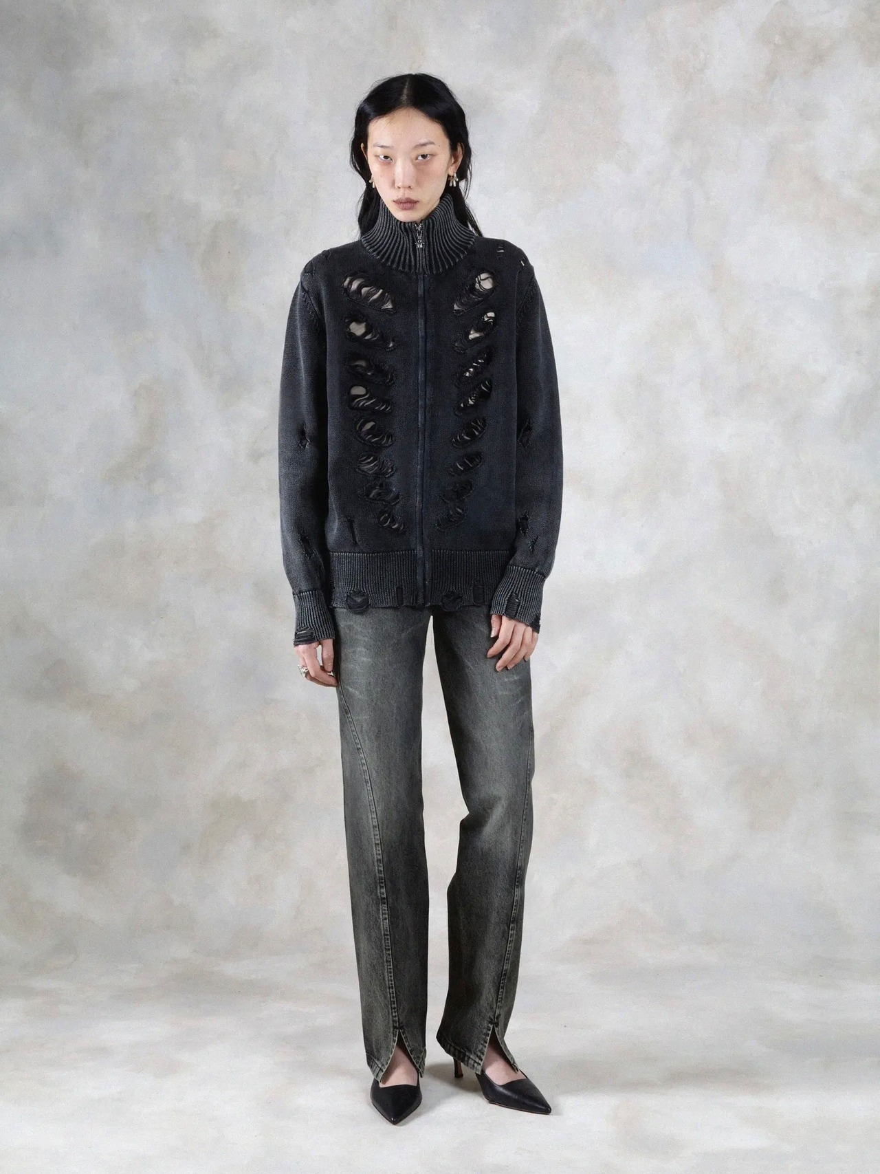 【26SS | WOMEN】AVAVAV アヴァヴァヴ / トップス / Cotton Zip Knit Sweater　F26-KNT-1350 - 2
