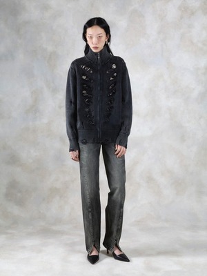 【26SS | WOMEN】AVAVAV アヴァヴァヴ / トップス / Cotton Zip Knit Sweater　F26-KNT-1350