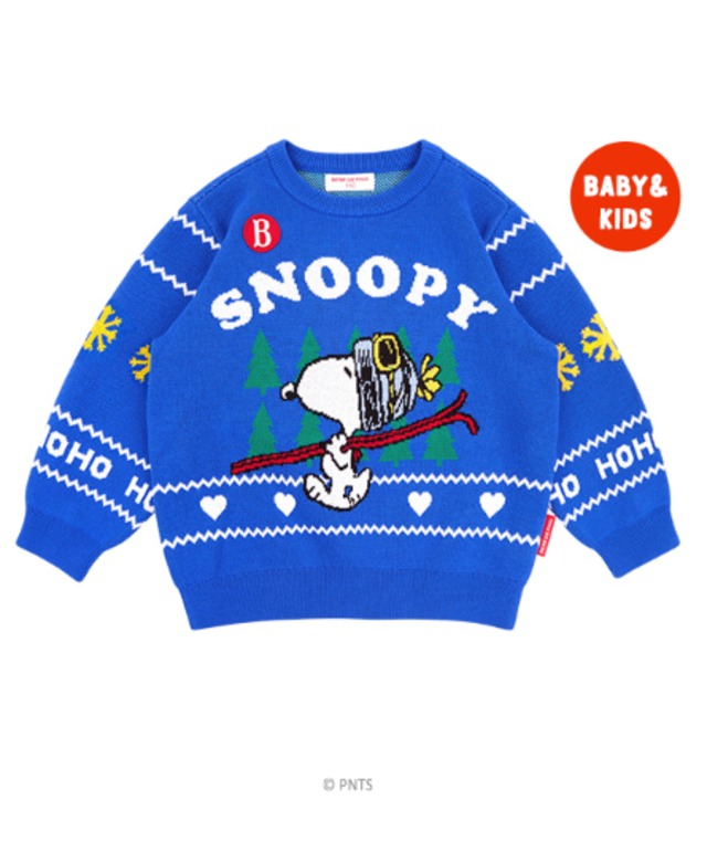 [BEBE DE PINO] Snoopy christmas pullover 正規品 韓国ブランド 韓国ファッション 韓国代行 韓国通販 ベベドピノ bebedepino 日本 店舗 韓国 子供服