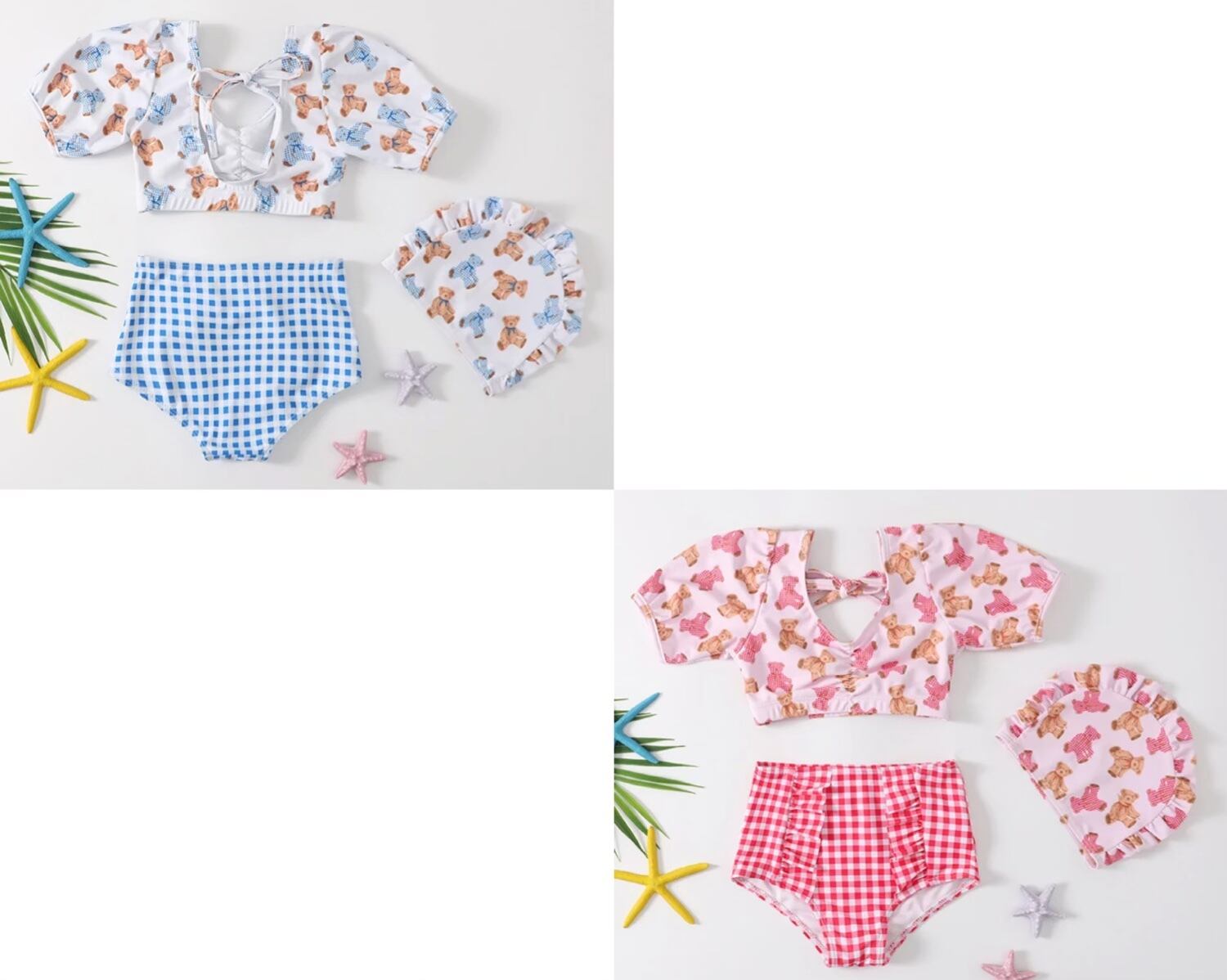 3点セット / 水着セットアップ / 女の子 / 〜7才( A・B )