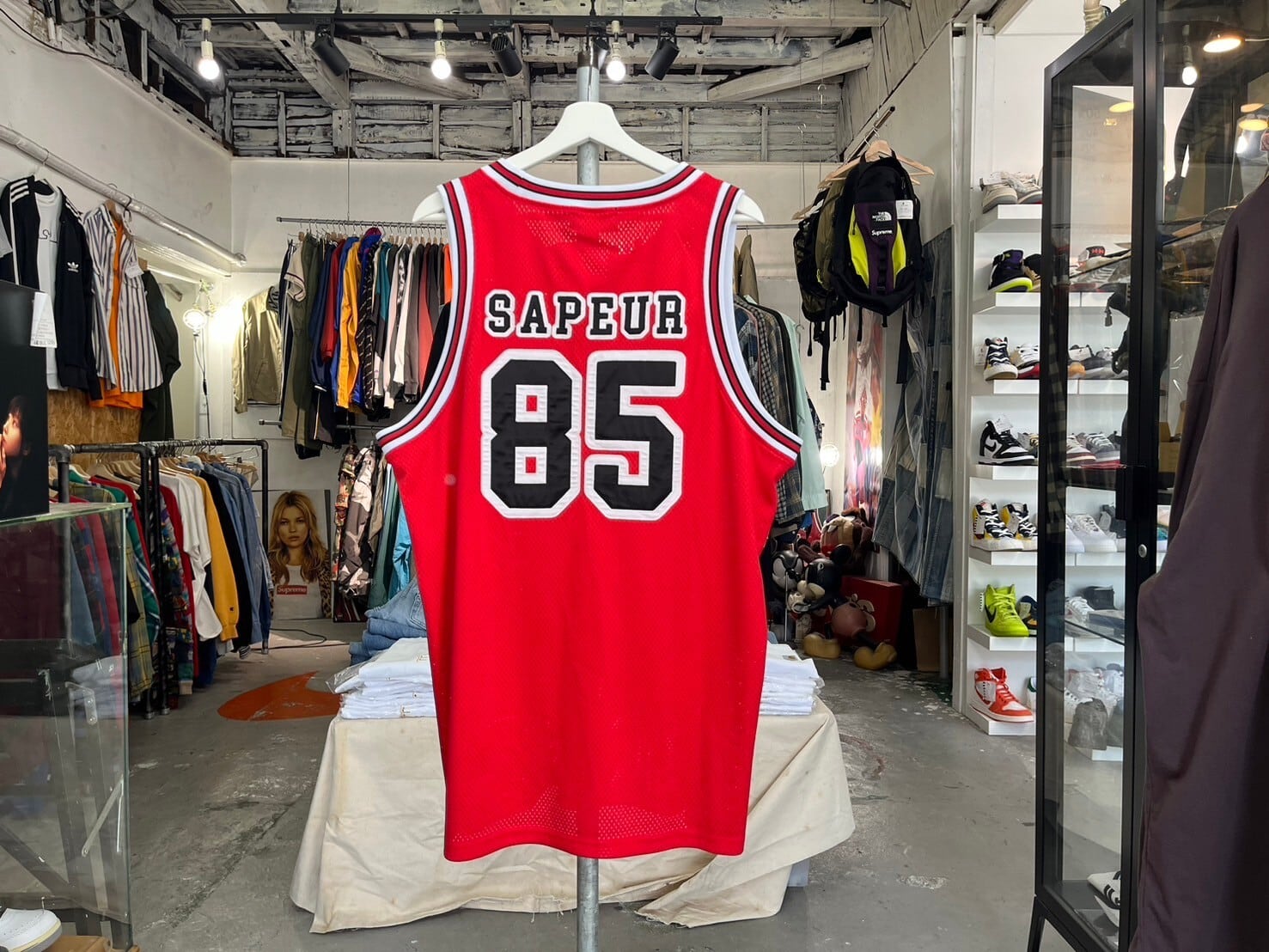 SAPEur BASKET TANK TOP RED LARGE 74424 | BRAND BUYERS OSAKA