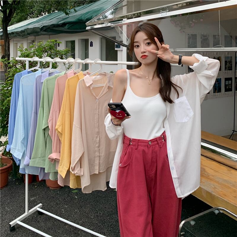 シャツ オータムトップス スタイルホワイトジャケット ロング 大人ガーリー スウィート キュート カジュアル 秋物 1号婦人49223281845