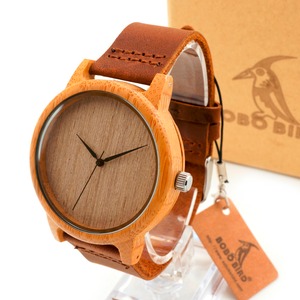 竹と木の腕時計