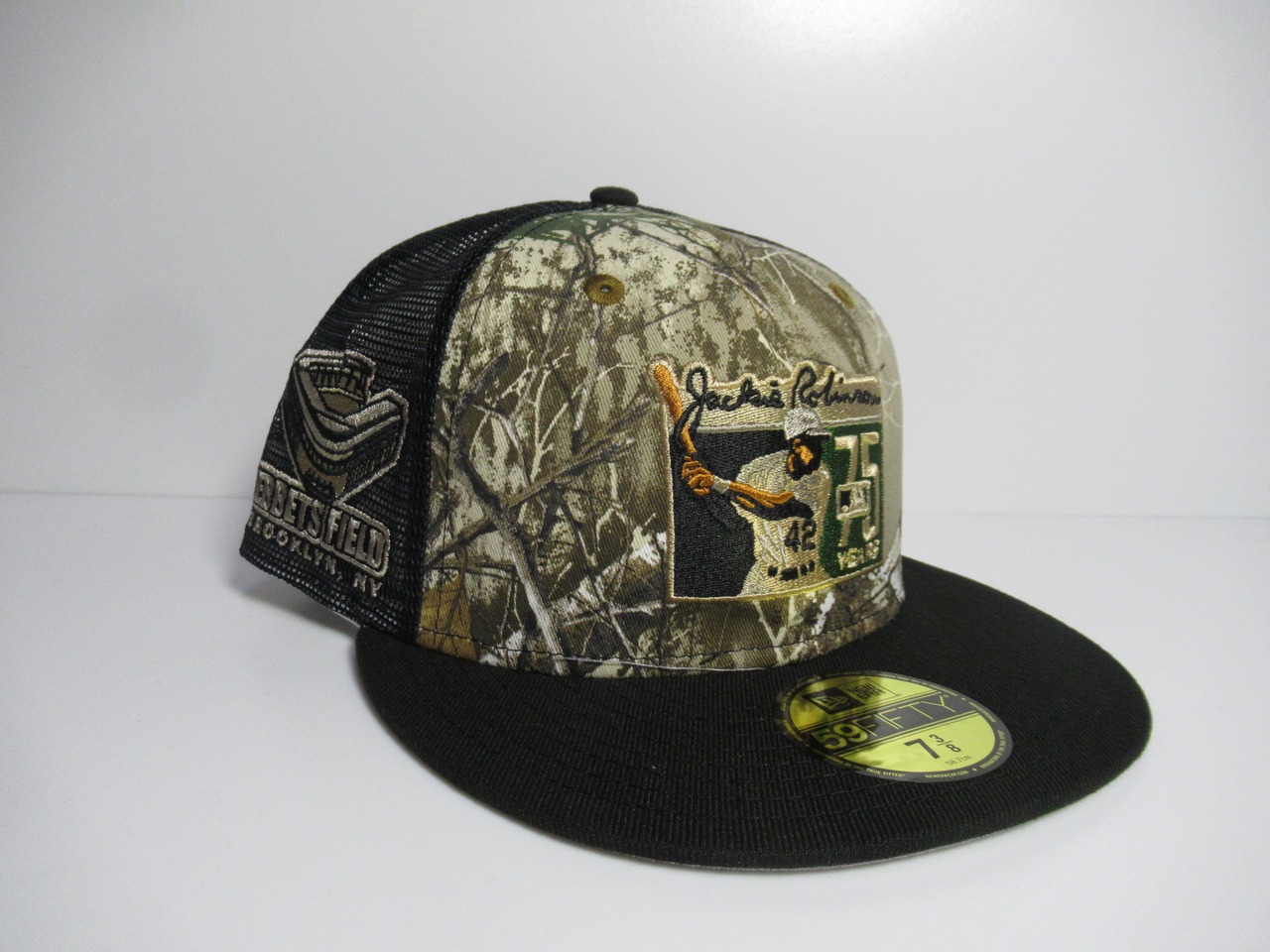 NEW ERA 59fifty　Jackie Robinson　ジャッキー・ロビンソン　Real tree×Black