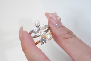pearl clover ring