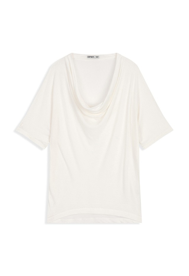 [OPEN YY] COWL NECK TEE, WHITE 正規品 韓国ブランド 韓国通販 韓国代行 韓国ファッション オープン ワイワイ 日本 店舗