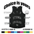 Choice is yours Tank : black : ロゴ色選択、有料ナンバリング可能商品