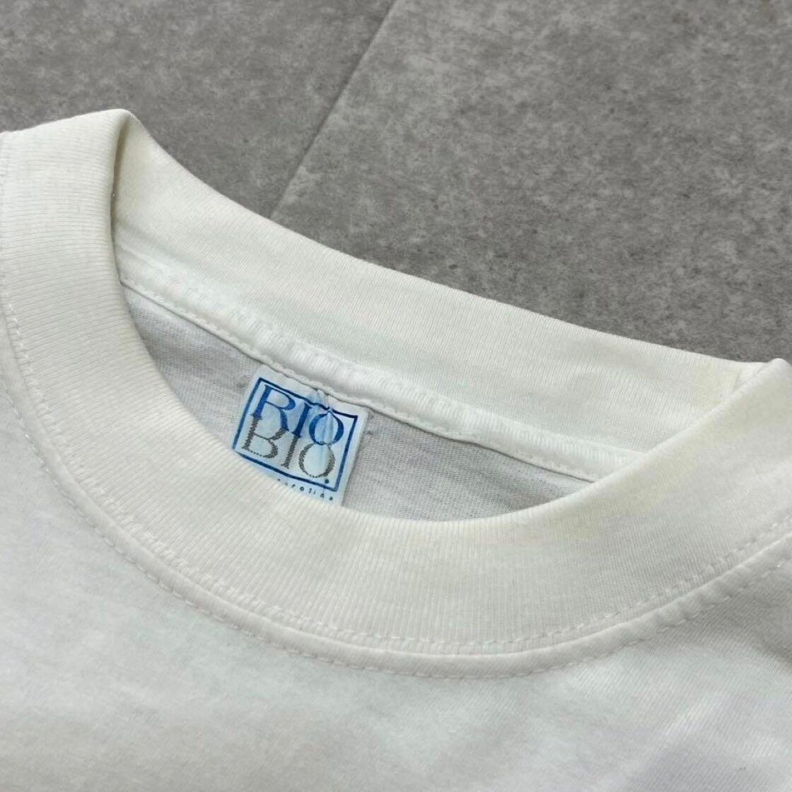90s エロT ガイコツ 四十八手 ビンテージ Tシャツ 半袖 白 骸骨 古着 