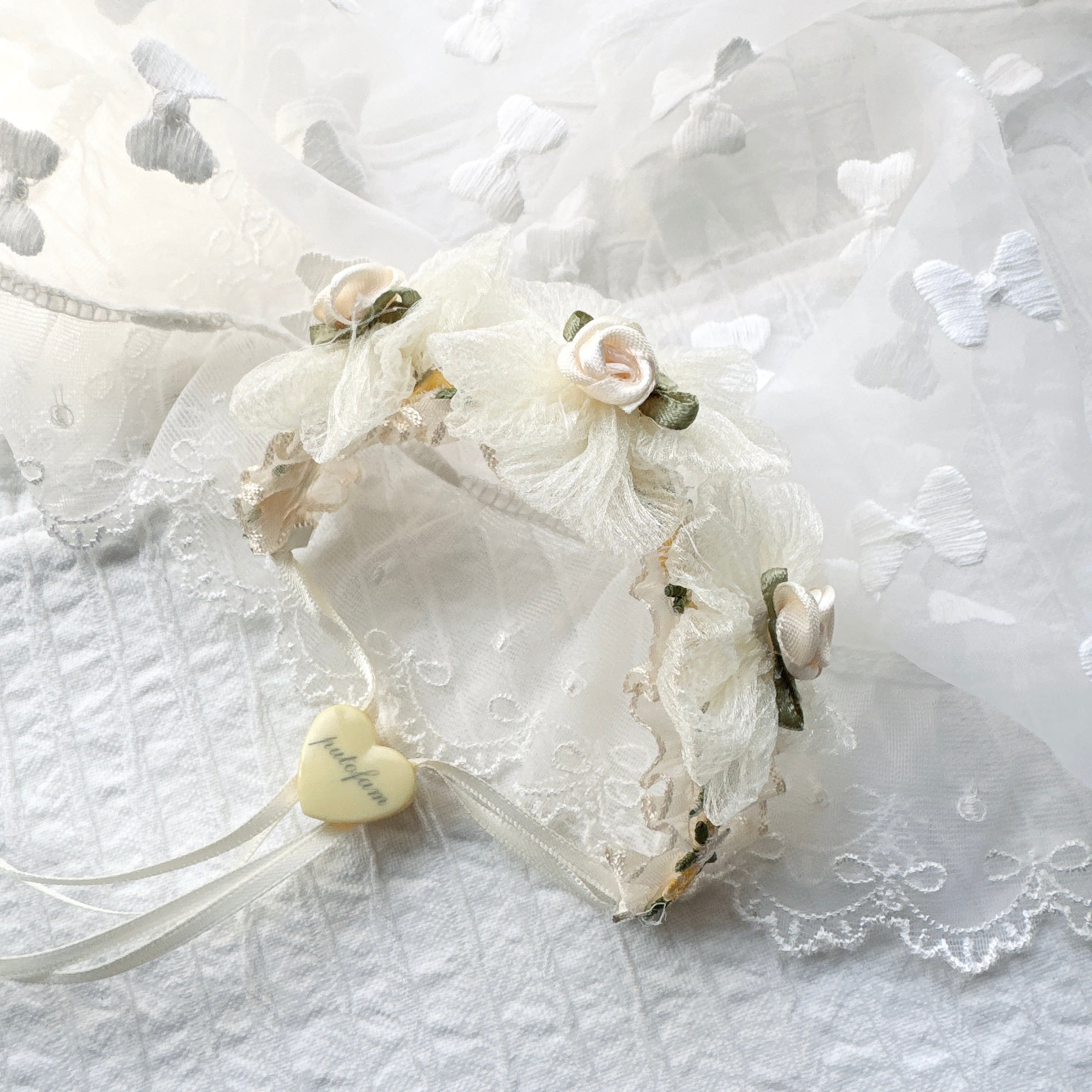 シフォンお花の ヘッドドレス