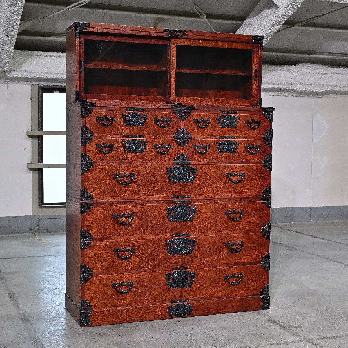 China antiques キャビネット 中国家具 箪笥 収納 観音開き 引き出し