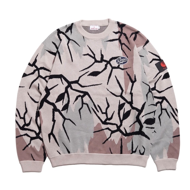 【HELLRAZOR】CITY TREE CAMO KNIT SWEATER - CITY TREE CAMO