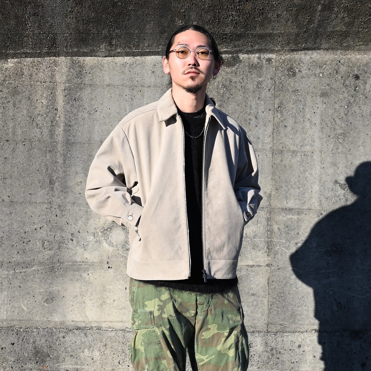 tangenet(タンジェネット)スエードレザージャケットstyle