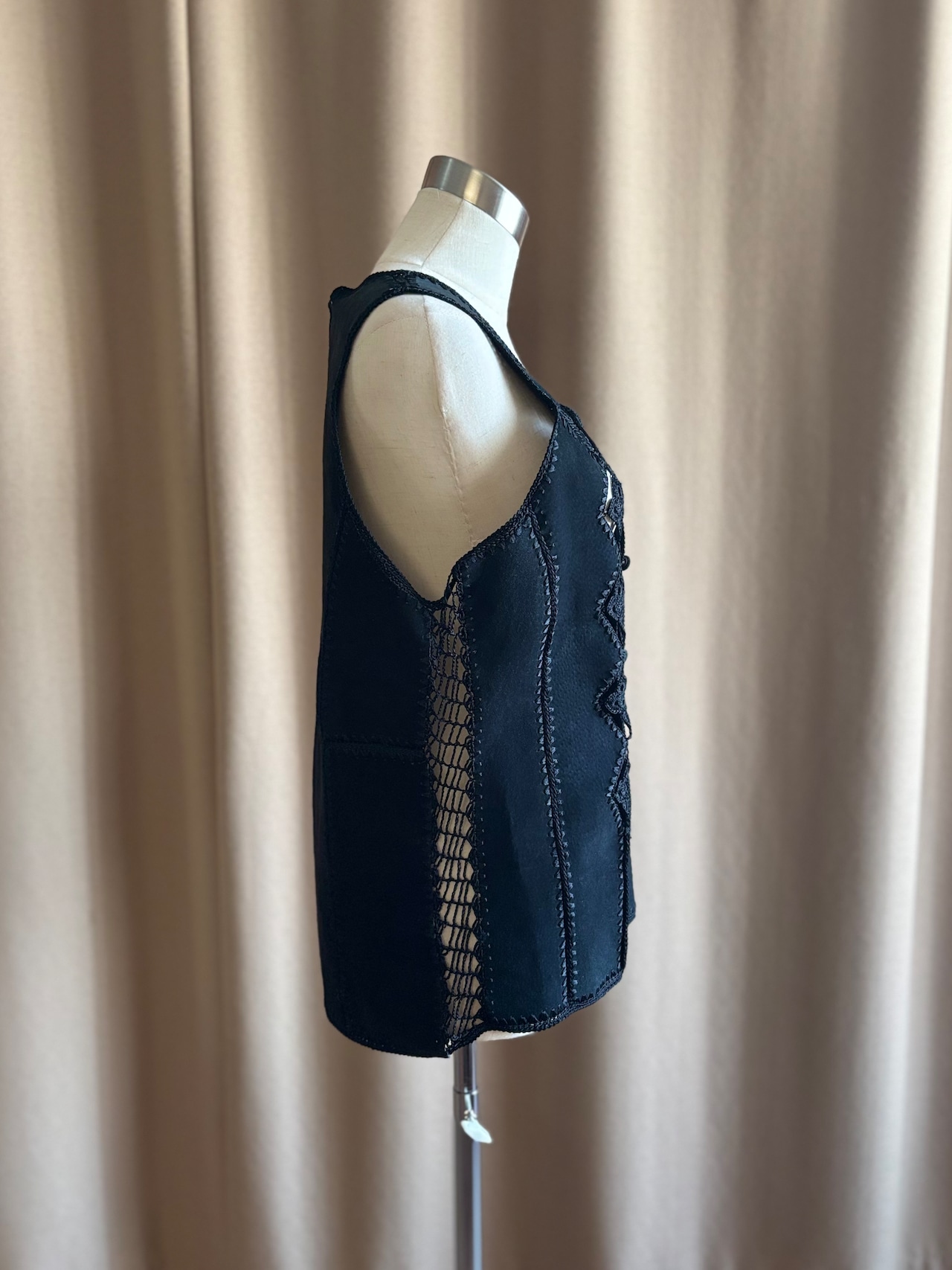 classic mode pigskin vest-5147-2
