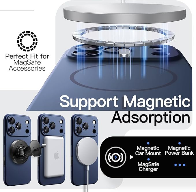 JETech iPhone 17 Pro Max 6.9インチ用 マグネットスリムケース