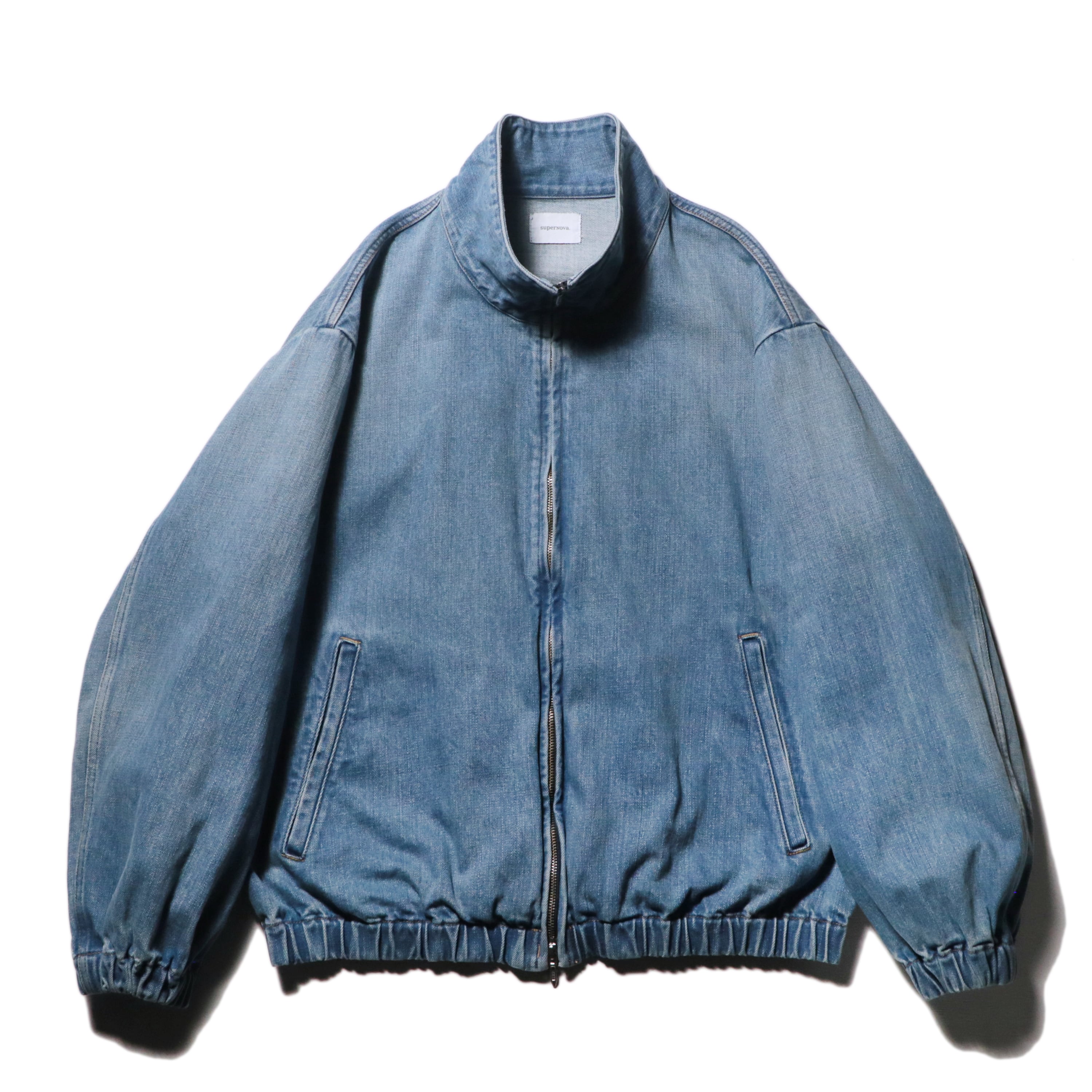 superNova. Denim track jacket - Old vintage wash / Light indigo