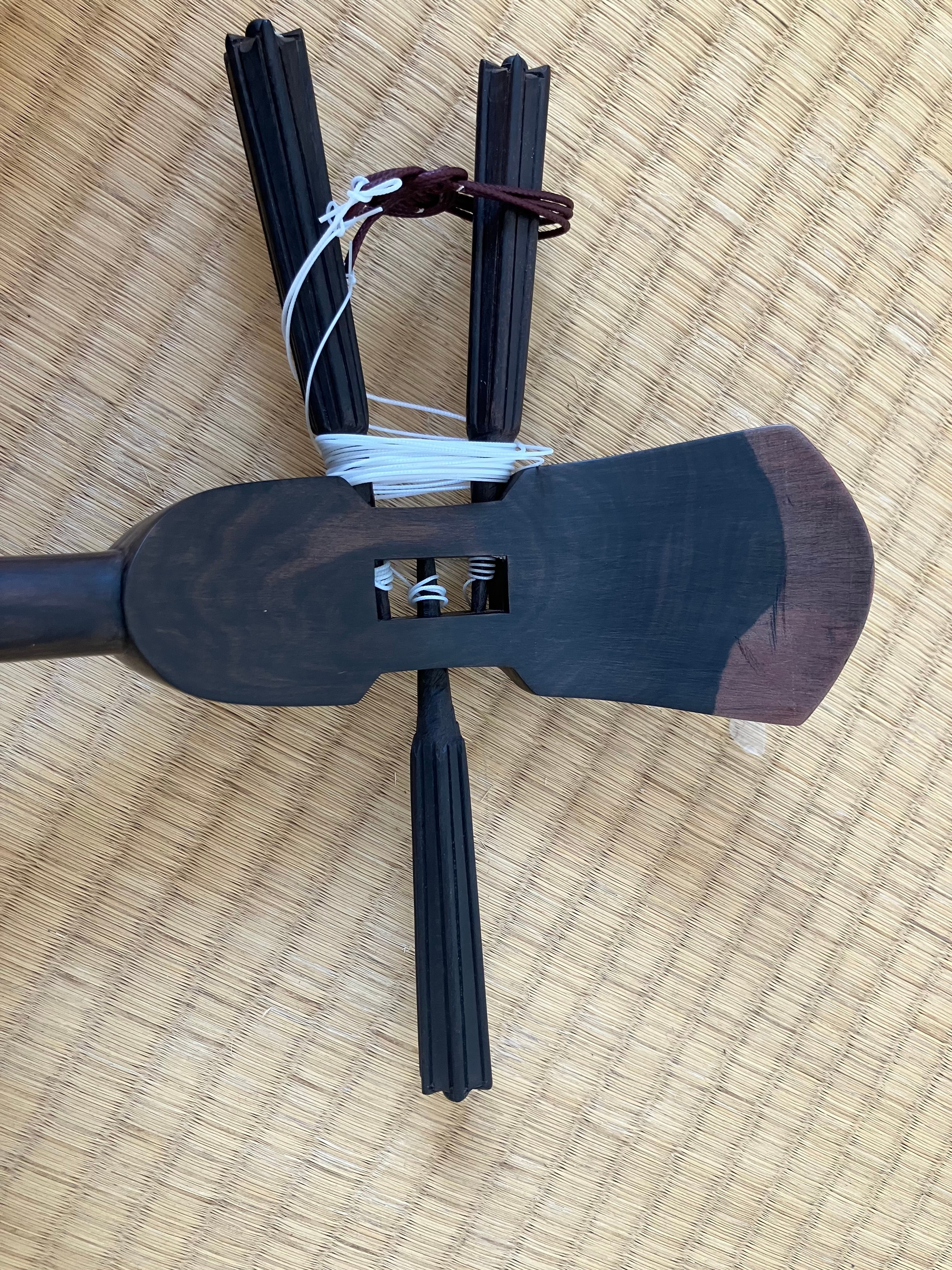 名工国吉真陽氏 小マカビ型 黒檀 オイルフィニッシュ磨き仕上げ