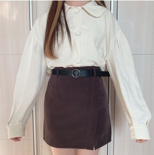 corduroy mini skirt 【Noa】