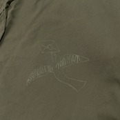 Mademoiselle NON NON マドモアゼルノンノン ジップアップ ライト パーカー 7分袖 サイズ 40 L /カーキ/内側プリント/レディース