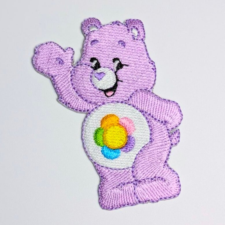 送料無料! ★刺繍アイロンワッペン★【 Care Bears( ケアベア )】Harmony Bear / ハーモニーベア 〚アメリカン雑貨 アメトイ〛