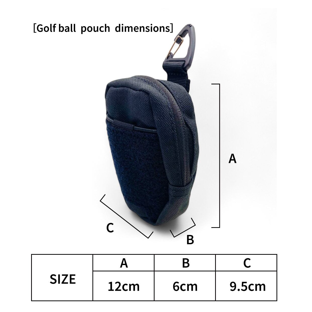 #MILITARY / モデル名:ミリタリー ゴルフボールポーチmidサイズ(ブラック)