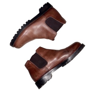 HERMES brown leather side-gore boots