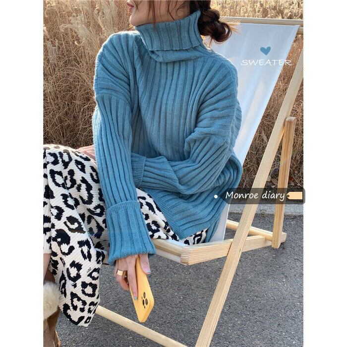 セーター ルーズオータムウィンターニットレディーストップス コート ロング 秋物 冬物 モンロー6704468337