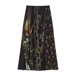 [PHYS] Flower Blossom Asymmetric Seamless Half Skirt