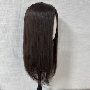 ネオピース 15×17cm 超ロング 45㎝ ナチュラルブラック 前髪あり/なし レミー人毛100%