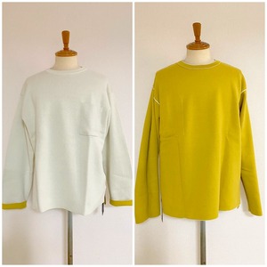 Double Face Bi-Color Pullover Knit　Ivory