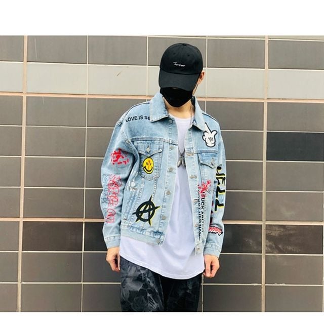 予約販売】デニムジャケット Gジャン ペイント アウター 予約販売】デニムジャケット Gジャン ペイント アウター