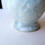 ブルーホワイトな石の花瓶