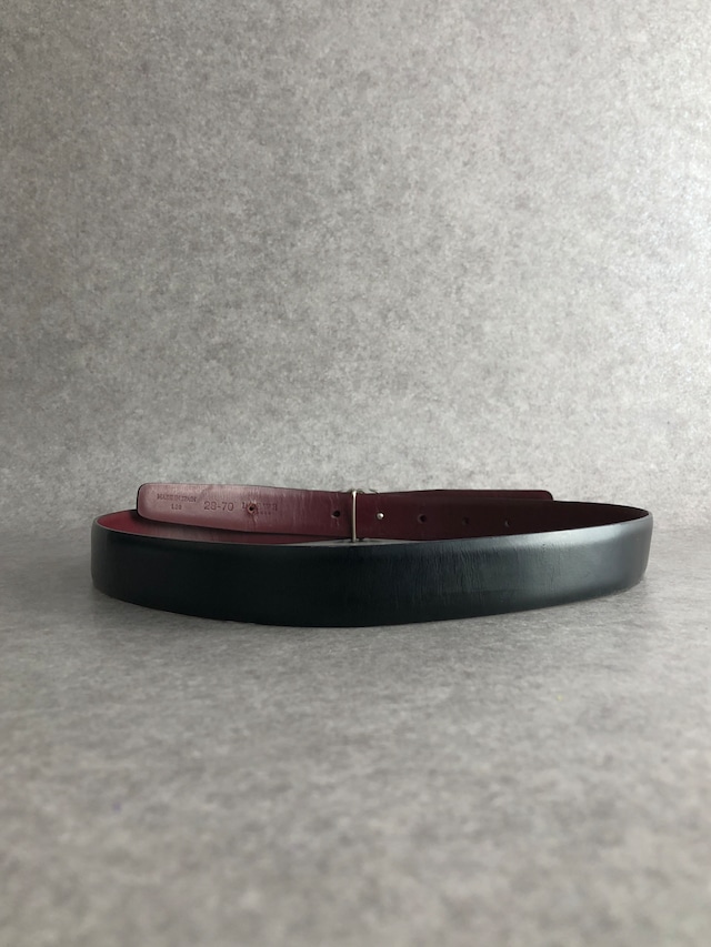 LOEWE ロエベ ベルト ブラック×バーガンディ アナグラム レザー 28-70 リバーシブル vintage ヴィンテージ オールド nfn2n8
