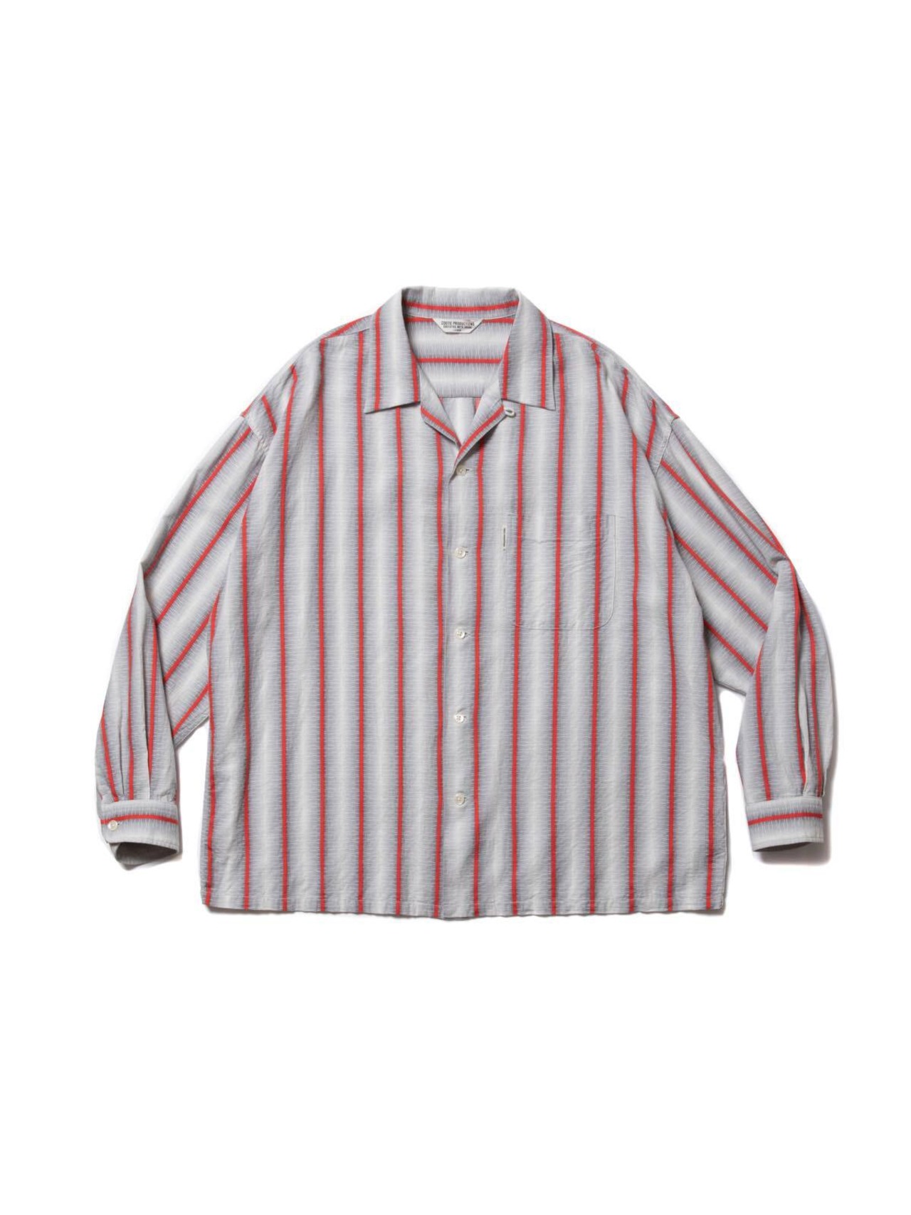 Snake Stripe Open-Neck L/S Shirt