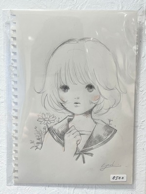 山田雨月 たゆたゆ展：ラフ画「きゅんと」