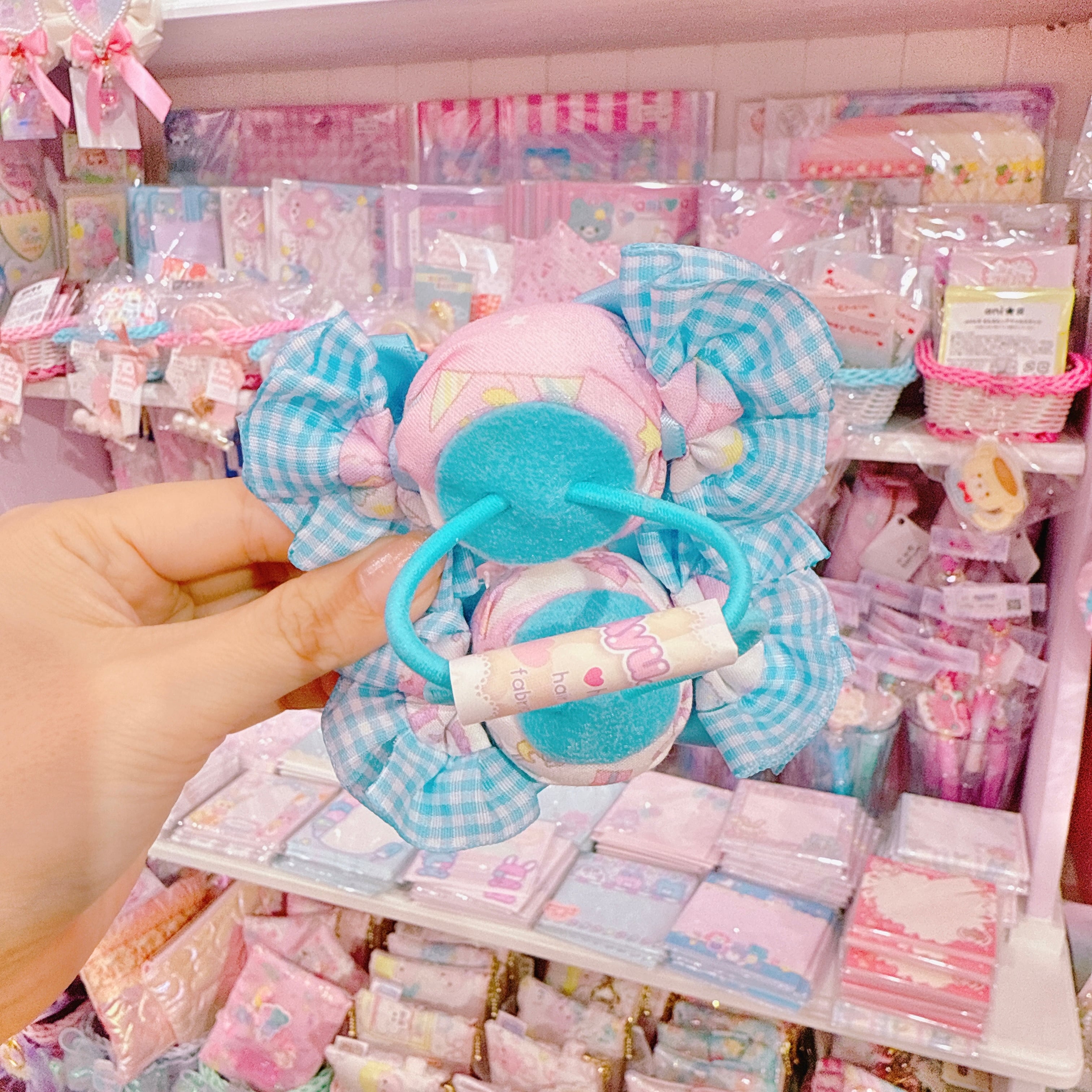 【D8】75-13キャンディリボンツインヘアゴム