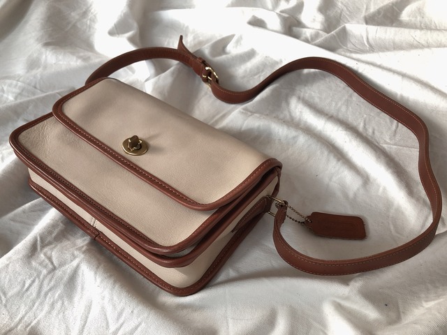 AMERICA 1990’s OLD COACH “2 tone Leather” shoulder bag