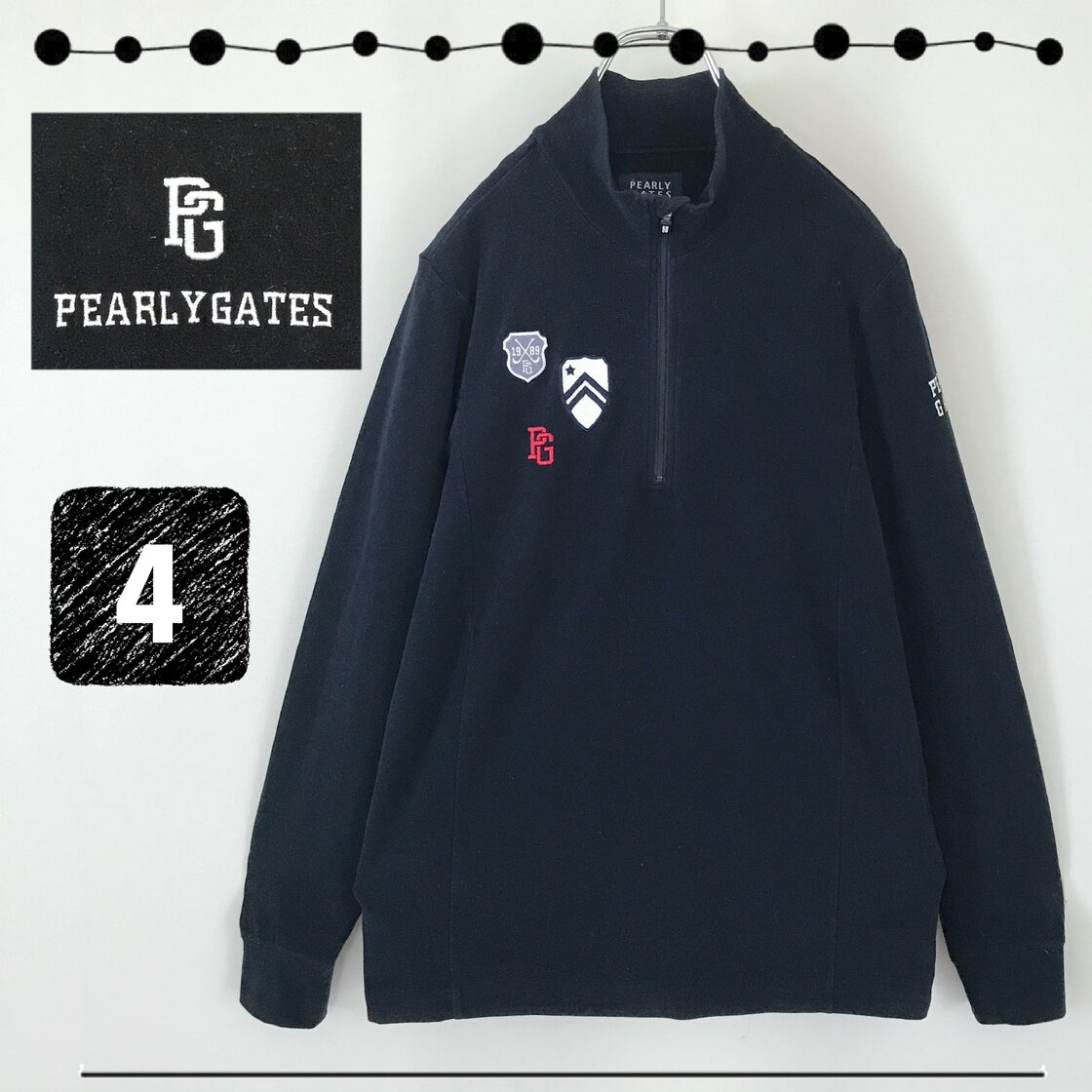 PEARLY GATES パーリーゲイツ☆ストレッチ☆マイクロフリース☆ハーフ 
