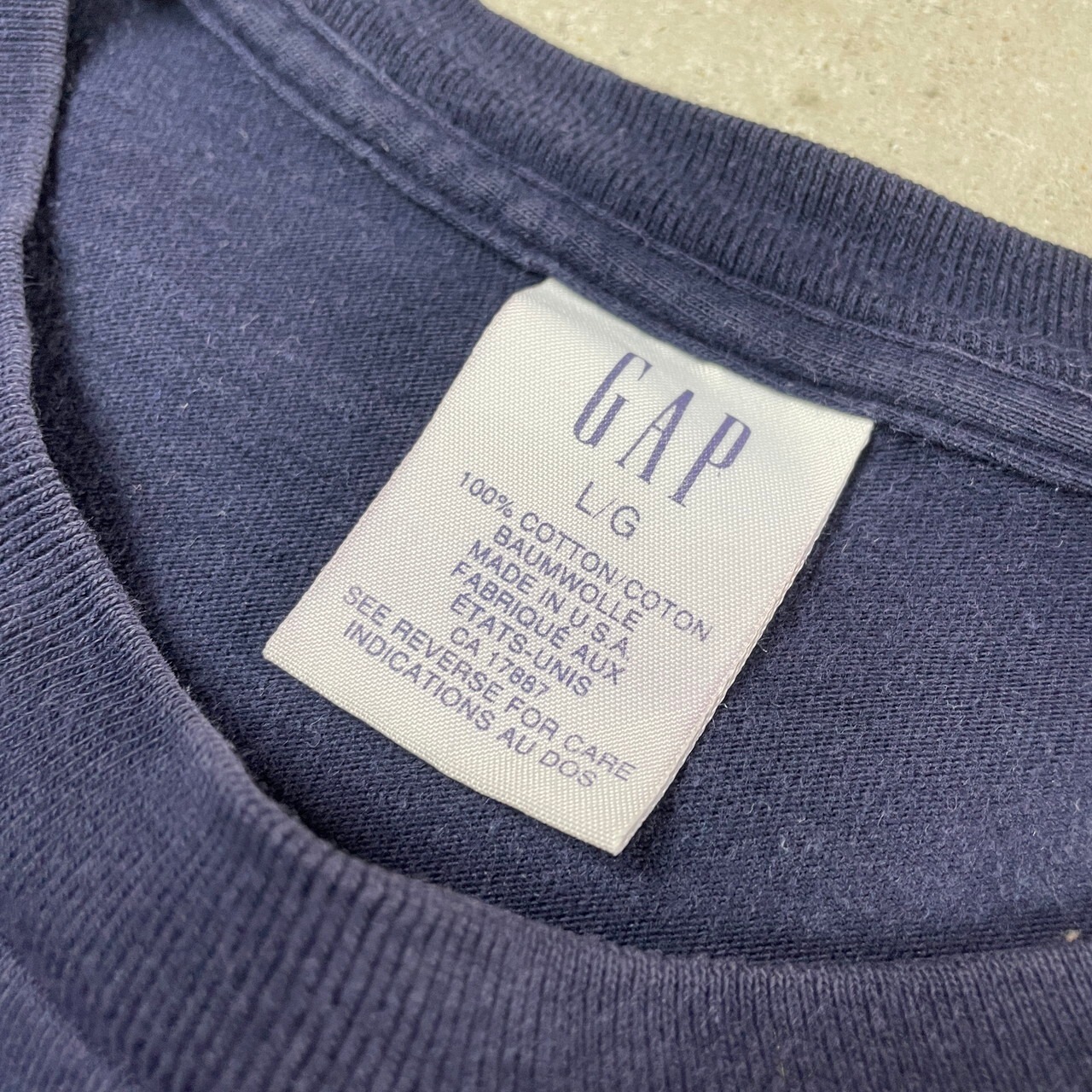 90年代 GAP オールドギャップ USA製 シングルステッチ 無地 ポケットT 