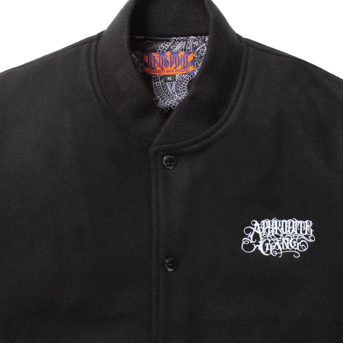APHRODITE GANG LEATHER VARSITY JACKET | Pay ID