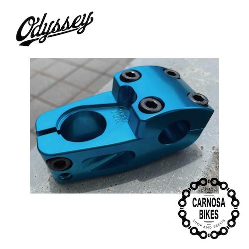 【ODYSSEY】DGN V2 STEM [ディージーエヌ ブイツーステム] Φ22.2mm / 51mm Anodized-Cyan