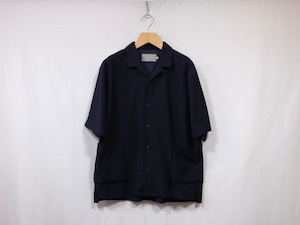 CURLY” LINEN BLENDED S/S SHIRT NAVY”